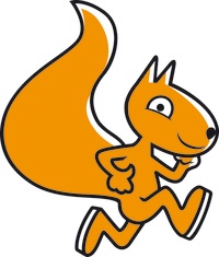 Ein gezeichnetes Eichhörnchen als Symbol für die Bewegungskampagne-