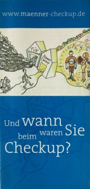 Titelbild des Flyers: und wann waren Sie beim Checkup?
